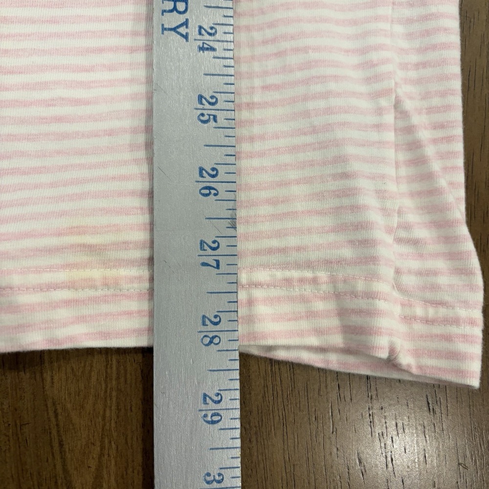 Vintage 90's Guess Jeans USA Pink & White Striped Short Sleeve Shirt Size Large - Picture 9 of 9